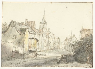 Ulica we wsi lub mieście Dorpsstraat autorstwa Isaac van Ostade
