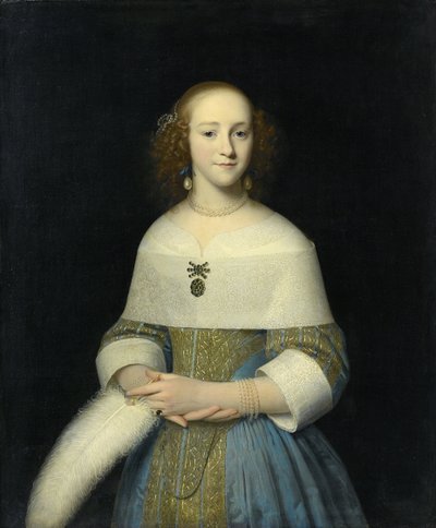 Portret młodej kobiety, prawdopodobnie Susanna Reael, 1656 autorstwa Isaack Luttichuys