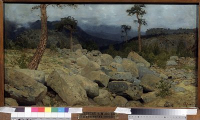 W Górach Krymskich. Obraz Izaaka (Izaaka) Iljicza Lewitana (1860-1900), olej na płótnie autorstwa Isaak Ilyich Levitan