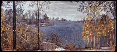 Późna jesień. Obraz Isaaka Izrailevicha Brodskiego (Brodskiego) (1884-1939), olej na płótnie autorstwa Isaak Israilevich Brodsky