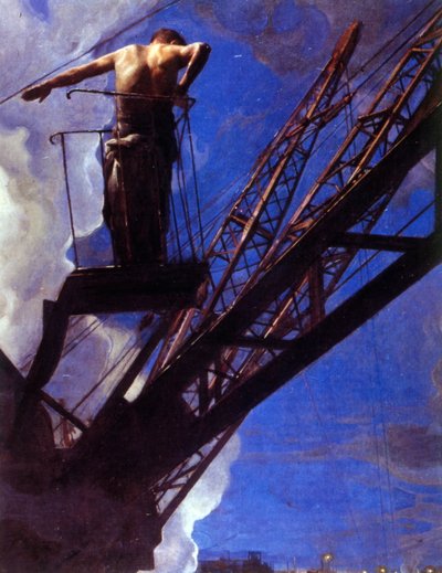 Pracownik budowlany autorstwa Isaak Israilevich Brodsky