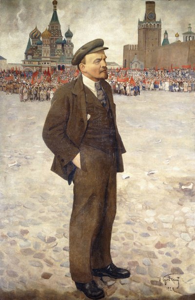 Lenin na Placu Czerwonym autorstwa Isaak Israilevich Brodsky