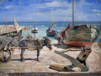"Wyspa Capri" Obraz Izaaka Brodskiego (Brodskiego) (1884-1939) 1929 Regionalne Muzeum Sztuki, Berdiańsk autorstwa Isaak Israilevich Brodsky