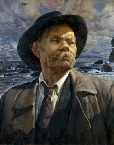 Portret autora Maksyma Gorkiego 1868-1939, 1936 autorstwa Isaak Israilevich Brodsky