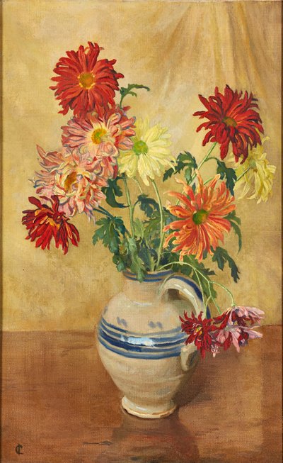Chryzantemy (olej na płótnie) autorstwa Isabel Codrington