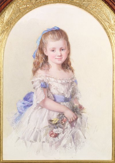 Portret Winifred Mary Bombass, lat 10, 1872 autorstwa Isabel Oakley Naftel
