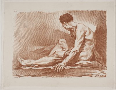 Siedzący model męski autorstwa Isak Henningsen