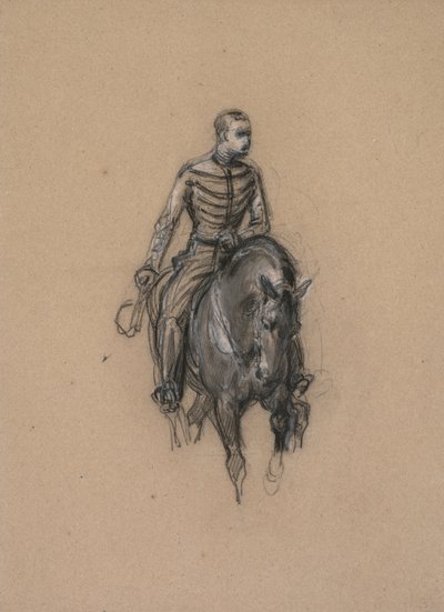 Żołnierz na koniu, ok. godz. 1860. autorstwa Isidore Pils