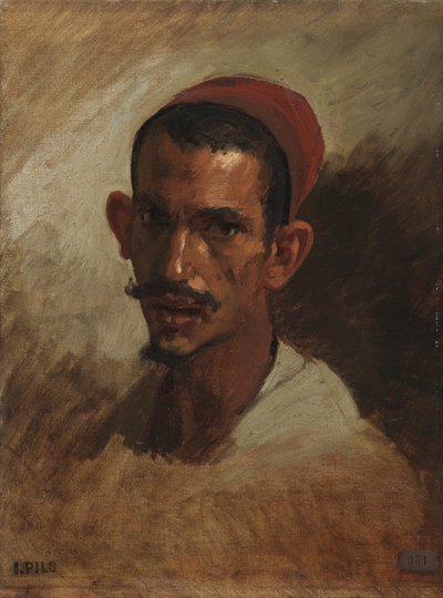 Studium dla głowy młodego Araba, ok. 1860-62 autorstwa Isidore Pils