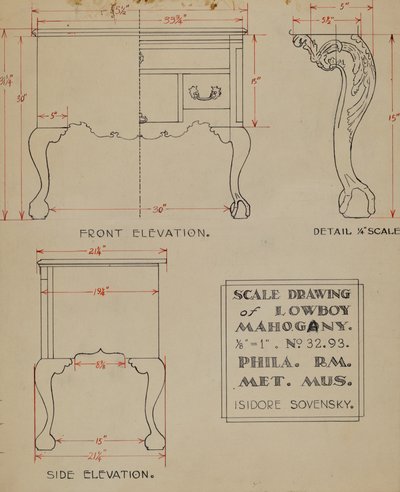 Lowboy autorstwa Isidore Sovensky