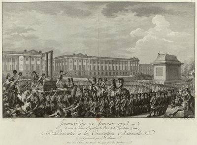 Egzekucja Ludwika XVI na Placu Rewolucji w dniu 21 stycznia 1793 r. 1794 autorstwa Isidore Stanislas Helman