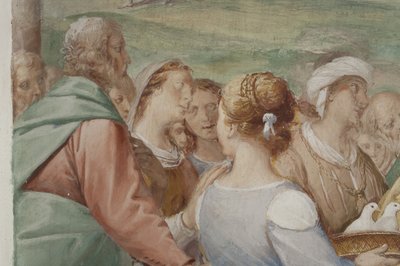 Fragment z Ofiarowania Jezusa w Świątyni, 1623-34 autorstwa Isidoro Bianchi