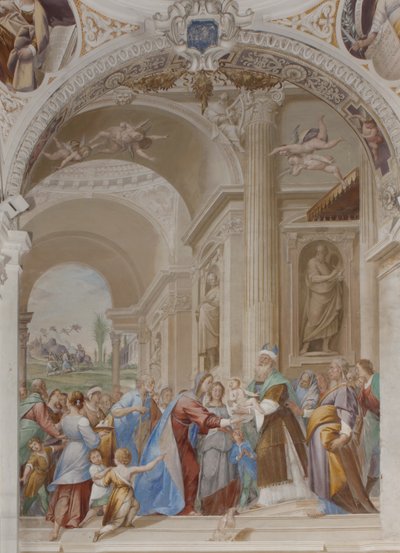 Ofiarowanie Jezusa w Świątyni, 1623-34 autorstwa Isidoro Bianchi