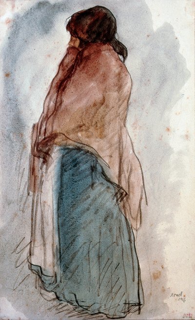 „„ La femme a la jug ”” (Ten z dzbanem) Akwarela autorstwa Isidre Nonell i Monturiol (1873-1911). 1906 Barcelona. Narodowe Muzeum Sztuki Katalonii. autorstwa Isidro Nonell