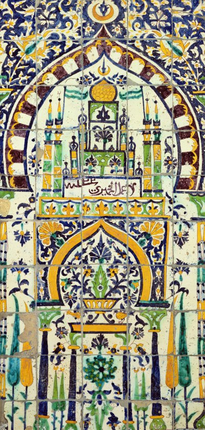 Mihrab z meczetu w Tunisie (fajans) autorstwa Islamic School