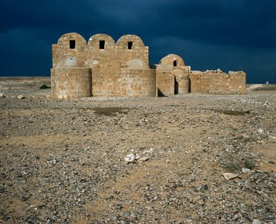 Widok Qasr Amra, Pustynne Zamki (711-715) autorstwa Islamic School
