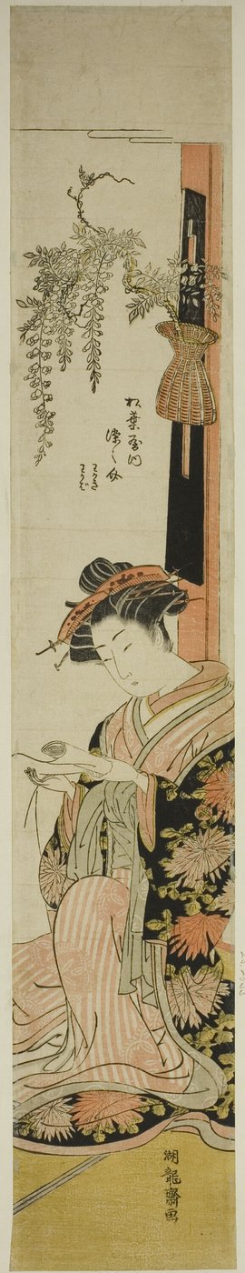 Kurtyzana Somenosuke z Matsubaya autorstwa Isoda Koryusai