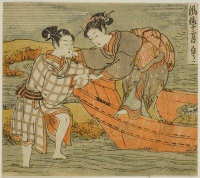 Trzeci miesiąc (Hanamizuki), z serii „Modne dwanaście miesięcy (Furyu juni tsuki)” autorstwa Isoda Koryusai