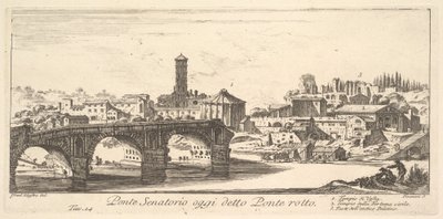 Most Senatorski, dziś nazywany Ponte Rotto (Zepsuty Most), ok. 1748 r. (ryc.) autorstwa Israël Silvestre