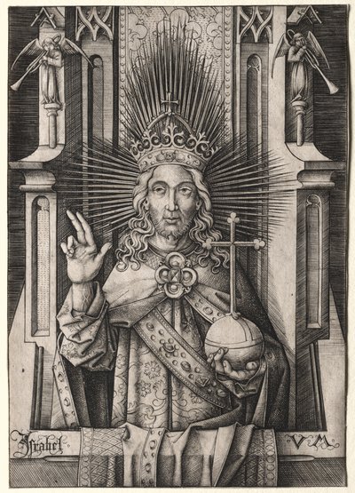 Chrystus Odkupiciel (przed Salvatore) autorstwa Israhel van Meckenem