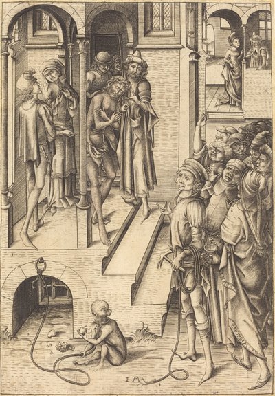 Oto Człowiek, ok. 1480 autorstwa Israhel van Meckenem