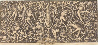 Ornament z tancerkami Morrisa, ok. 1900 r. 14901500. autorstwa Israhel van Meckenem