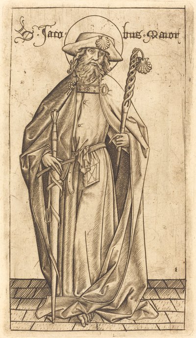 Św. Jakub Wielki, c. 14701480. autorstwa Israhel van Meckenem