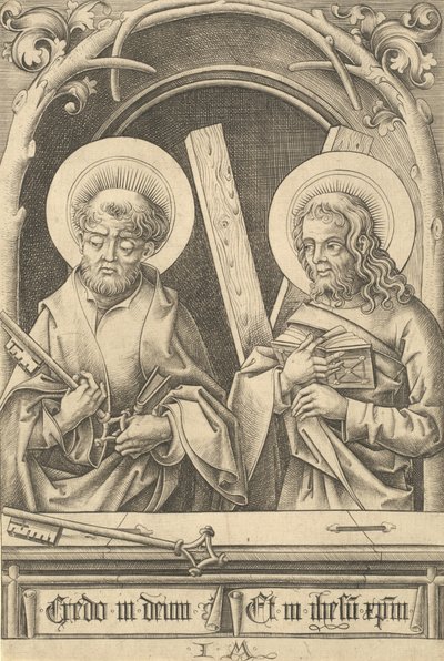 Świętych Piotra i Andrzeja, c. 14801485. autorstwa Israhel van Meckenem