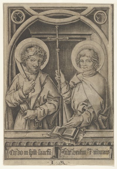 Św. Bartłomiej i św. Filip z Apostołów, 1435-1503. autorstwa Israhel van Meckenem