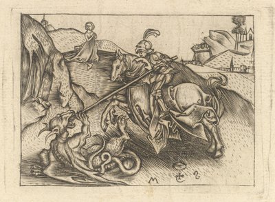 św. Jerzego, ca. 1435-1503. autorstwa Israhel van Meckenem