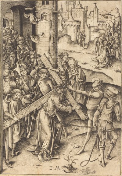Niesienie krzyża, c. 1480. autorstwa Israhel van Meckenem