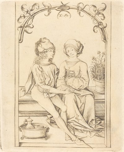 Kochankowie, ok. 1490. autorstwa Israhel van Meckenem