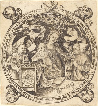 Madonna z zegarem, ok. 1930 r. 1490. autorstwa Israhel van Meckenem