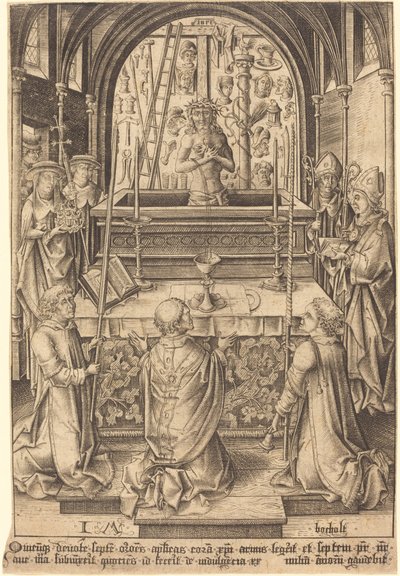 Msza św. 14801485. autorstwa Israhel van Meckenem