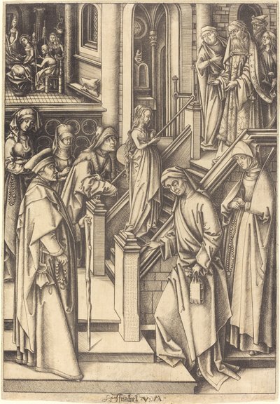 Ofiarowanie Najświętszej Maryi Panny, c. 14901500. autorstwa Israhel van Meckenem