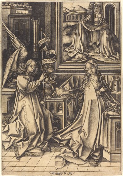 Zwiastowanie autorstwa Israhel van Meckenem after Hans Holbein the Elder