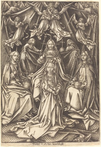 Koronacja Dziewicy autorstwa Israhel van Meckenem after Hans Holbein the Elder
