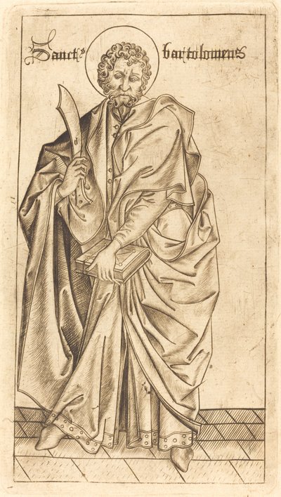 św. Bartłomieja autorstwa Israhel van Meckenem after Master E.S.