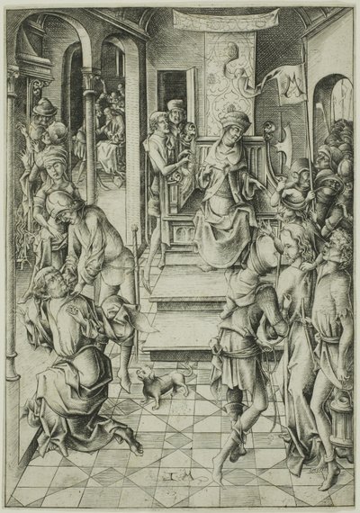 Chrystus przed Annaszem autorstwa Israhel van Meckenem the younger