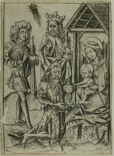 Adoracja Trzech Króli autorstwa Israhel van Meckenem the younger