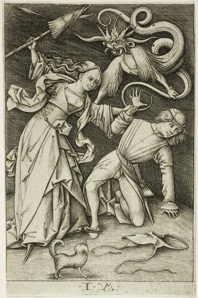 Walka o spodnie autorstwa Israhel van Meckenem the younger