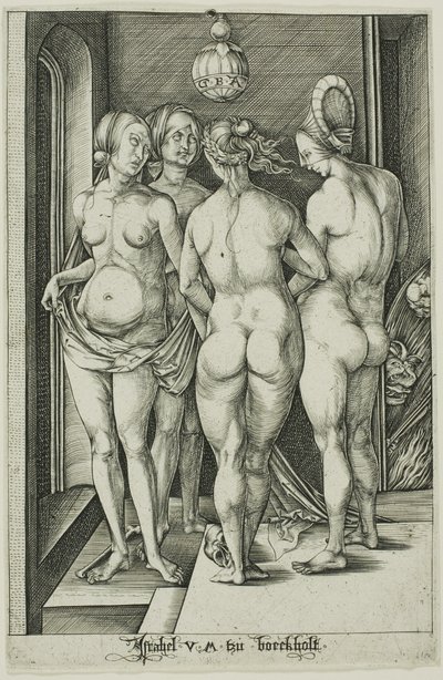 Cztery czarownice autorstwa Israhel van Meckenem the younger