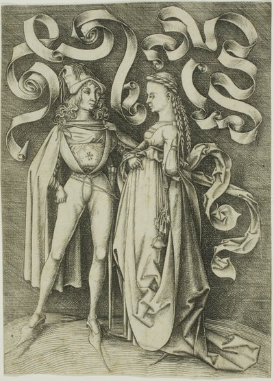 Rycerz i dama autorstwa Israhel van Meckenem the younger