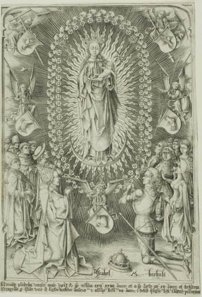 Madonna Różańcowa autorstwa Israhel van Meckenem the younger