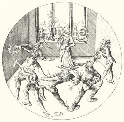 Taniec wokół pierścienia (grafika) autorstwa Israhel van the Elder Meckenem