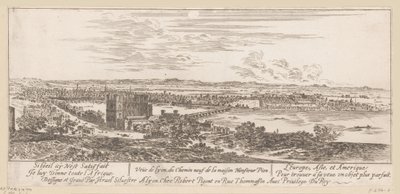 Widok na Lyon z domu pana Piona Veue de Lyon du Chemin neuf de la maison Monsieur Pion (tytuł na obiekcie) autorstwa Israël Silvestre