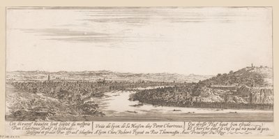 Widok na Lyon z klasztoru kartuzów Veue de Lyon de la Maison des Peres Chartreux (tytuł na obiekcie) autorstwa Israël Silvestre