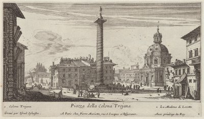 Piazza della Colonna Traiana autorstwa Israël Silvestre
