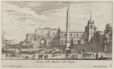 Piazza della Madono delle Popolo autorstwa Israël Silvestre