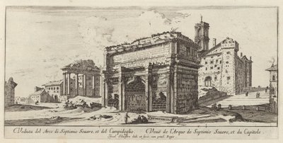 Veduta del Arco di Septimio Severus, et del Campidoglio autorstwa Israël Silvestre